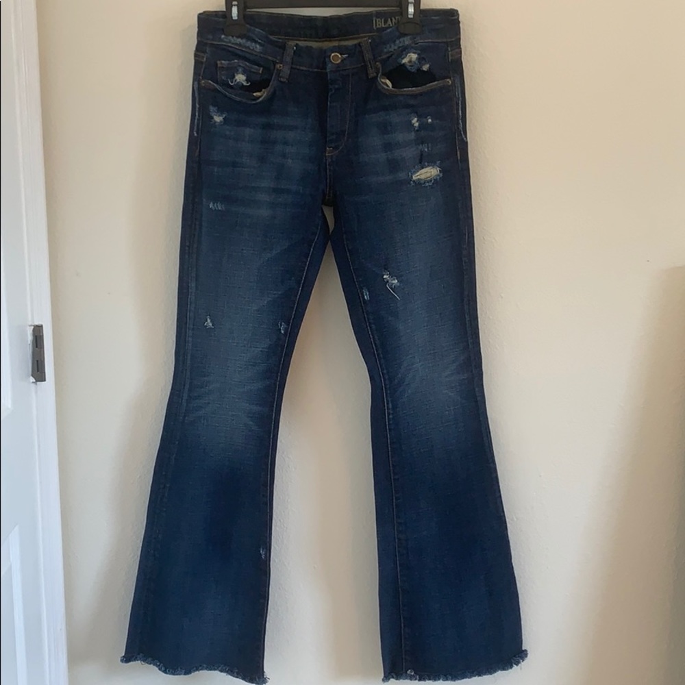 Flare blue jeans